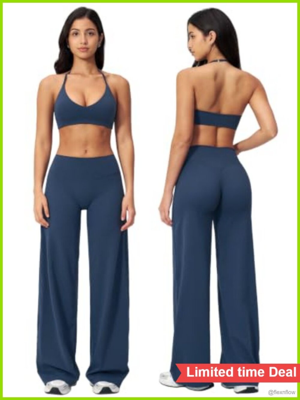 Women's Two Piece Workout Set Tank Top Straight Leg Yoga Pants